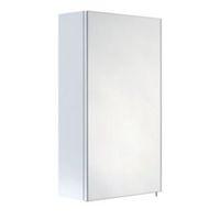 varese white single door mirror cabinet