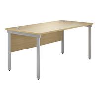 Valoir Rectangular Bench Silver Leg Desk Oak 800mm