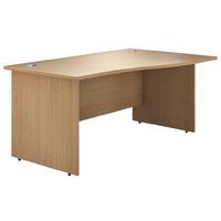 Valoir Wave Panel End Leg Desk Beech 1600mm Right Hand