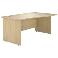 Valoir Wave Panel End Leg Desk Oak 1200mm Right Hand