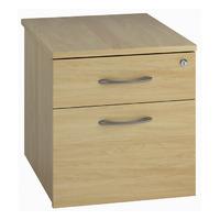 valoir 2 drawer low mobile pedestal oak