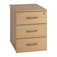 Valoir 3 Drawer Low Mobile Pedestal Beech