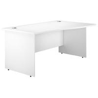 Valoir Wave Panel End Leg Desk White 1600mm Right Hand