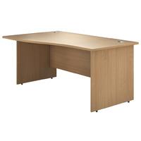 Valoir Wave Panel End Leg Desk Beech 1200mm Left Hand