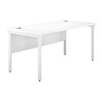 Valoir Rectangular Bench White Leg Desk White 1600mm