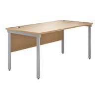 Valoir Rectangular Bench Silver Leg Desk Beech 800mm