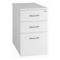 valoir 3 drawer desk high pedestal white 600mm