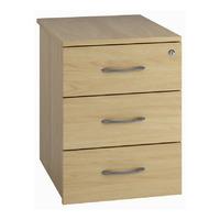 Valoir 3 Drawer Low Mobile Pedestal Oak