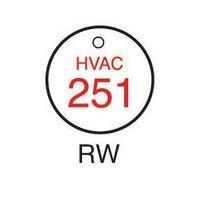 VALVE TAG PACK 25 TRAFF NO. 1-25 33MM DIA RED/WH