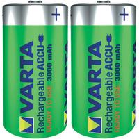 Varta 56714 101 402 NiMH 1.2V C Size 3000mAh Rechargeable Battery ...