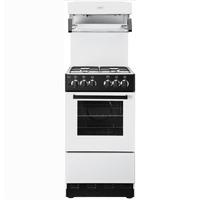 VALOR V50HLGWHT (V50HLG) 50cm high level gas cooker in White, Four Gas Burners, 42L capacity Oven, high level grill