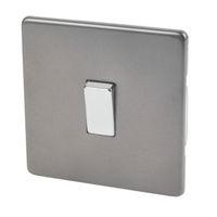 varilight 10a 2 way slate grey switch