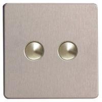 varilight 6a 2 way silver single push light switch