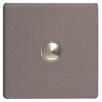 varilight 6a 2 way slate grey single light switch