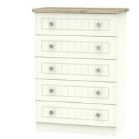 Valencia 5 Drawer Cream Chest Of Drawers