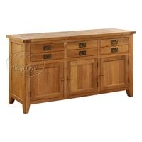 Vancouver Oak Dresser Base with 3 Doors