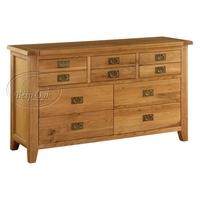 Vancouver Oak 7 Drawer Dresser Chest