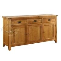 vancouver oak 3 drawer 3 door buffet only