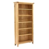 Vancouver Oak Petite Tall Bookcase with adjustable shelves