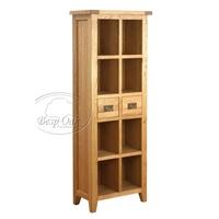 vancouver oak petite 2 drawer bookcase