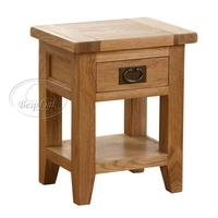 Vancouver Oak Petite 1 Drawer 1 Shelf Bedside Table