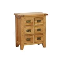 vancouver oak petite 6 drawer cddvd cabinet