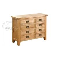 Vancouver Oak Petite 8 Drawer Chest