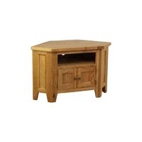 vancouver oak petite corner tv unit 90 degree