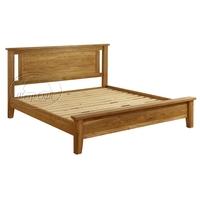 Vancouver Oak Petite Low End Bed - Multiple Sizes (King Size)