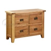 vancouver oak petite 4 drawer storage chest