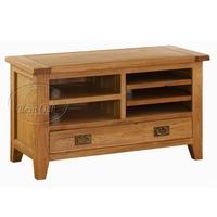 Vancouver Oak Small TV Unit with 5 Shelves & 1 Drawer