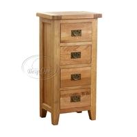 vancouver oak petite 4 drawer tall chest