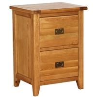 Vancouver Oak Petite Two Drawer Filing Cabinet