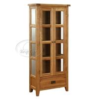 Vancouver Oak Petite Glazed Display Cabinet