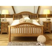 Vancouver Oak High End Bed - Multiple Sizes (Double Bed)