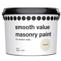 Value Magnolia Cream Matt Masonry Paint 10L