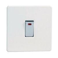 Varilight 20A 1-Way Ice White Single Switch with Neon