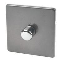 varilight 2 way single slate grey dimmer switch