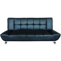 Vanessa Black Faux Leather Sofa Bed