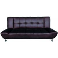 Vanessa Brown Faux Leather Sofa Bed
