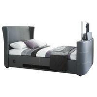 Valdivia TV Leather Bed Frame Elephant TV 50 BLK