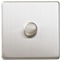 varilight 2 way single stainless steel effect dimmer switch