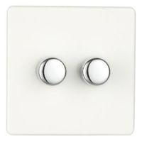 varilight 2 way double ice white dimmer switch