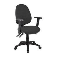 VANTAGE WITH ADJUSTABLE ARMS HIGH BACK OPERATORS CHAIR- ADJUSTABLE ARMS