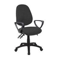 vantage with fixed arms high back operators chair fixed arms