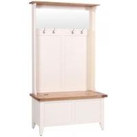 Vancouver Expressions Linen Hall Tidy Storage Bench with Coat Rack and Mirror