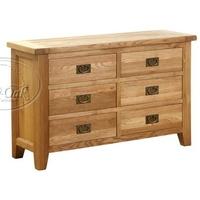 Vancouver Petite Oak Chest of Drawer - 6 Drawer