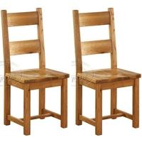 Vancouver Petite Oak Dining Chair - Timber Seat (Pair)