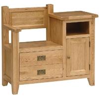 Vancouver Oak Occasional Bench - 1 Door and 1 Drawer