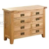 Vancouver Petite Oak Chest of Drawer - 8 Drawer